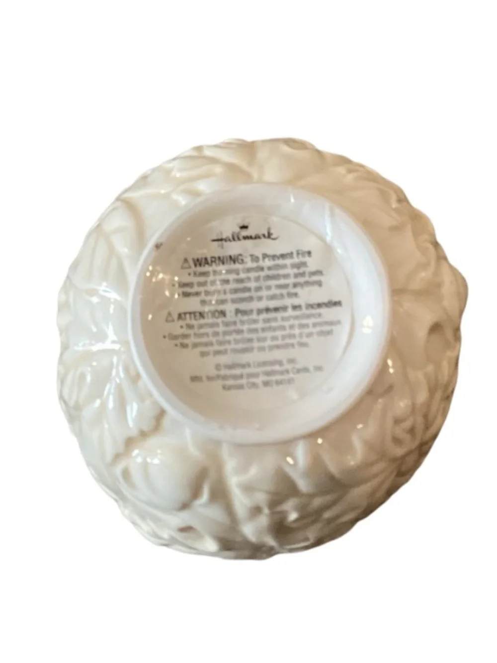 Hallmark Acorn Oak Leaf Ceramic Candle with Lid Pumpkin Scent New